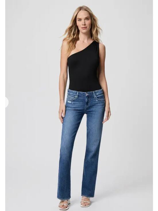 PAIGE Denim - Paige Jeans Womens 27 Sloane Slim Bootcut Medium Wash Blue Denim Casual Stretch
